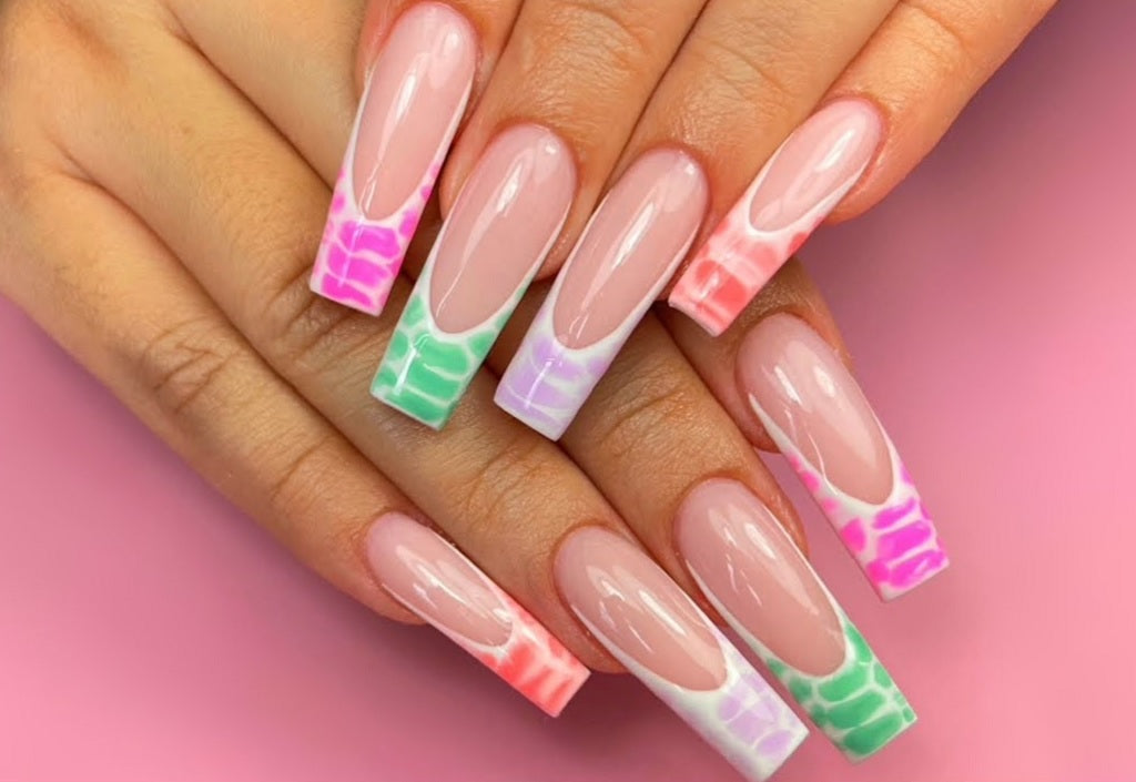 Crocodile Print Nail Design