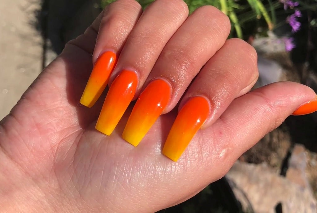 Orange Ombre Nails!