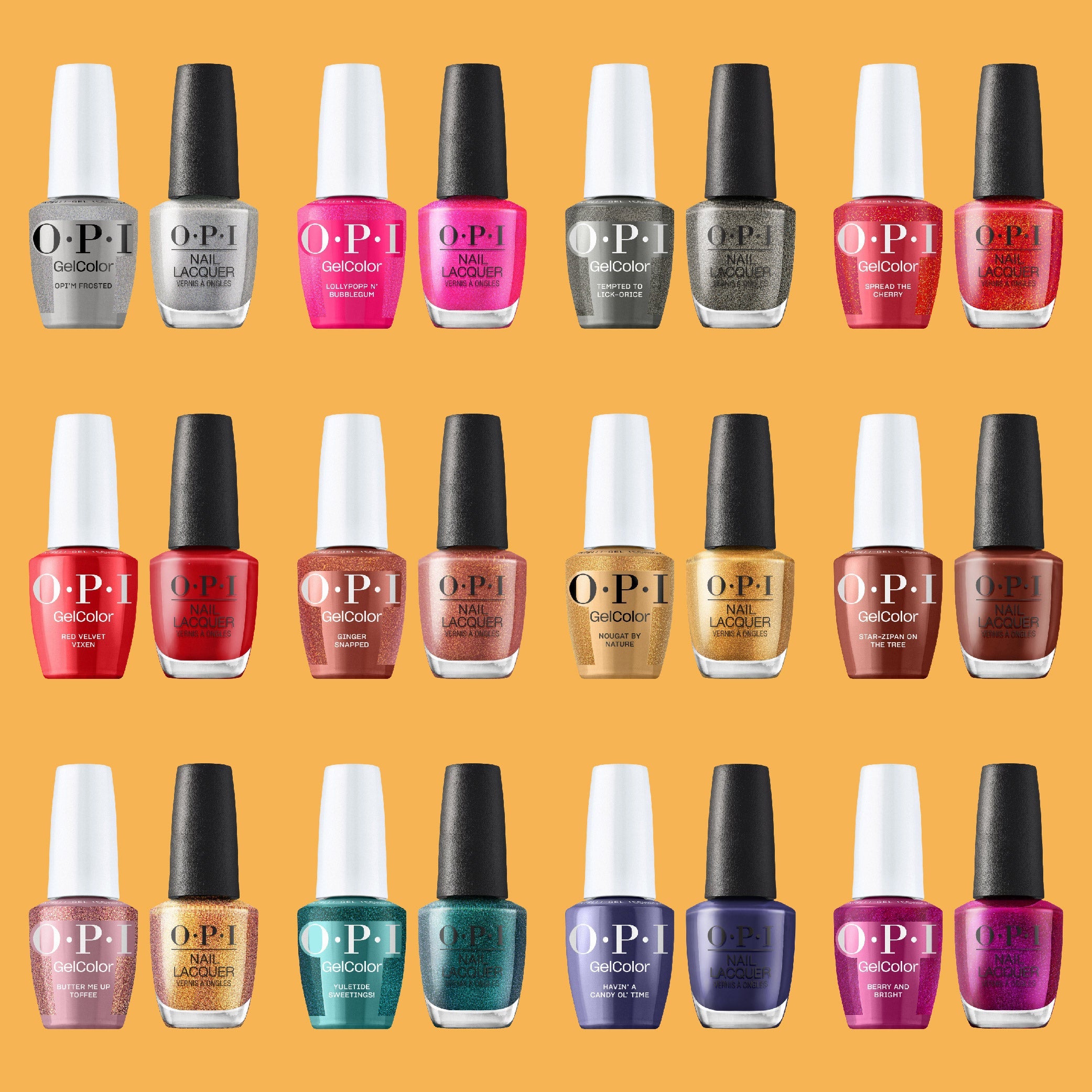OPI Gel Nail Polish Duo - Set 12 Gel Colors - Opi Holiday 2025