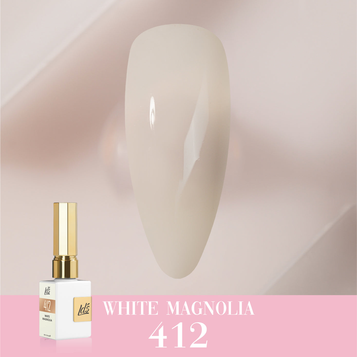 LDS Color Craze Collection - 412 White Magnolia - Gel Polish 0.5oz