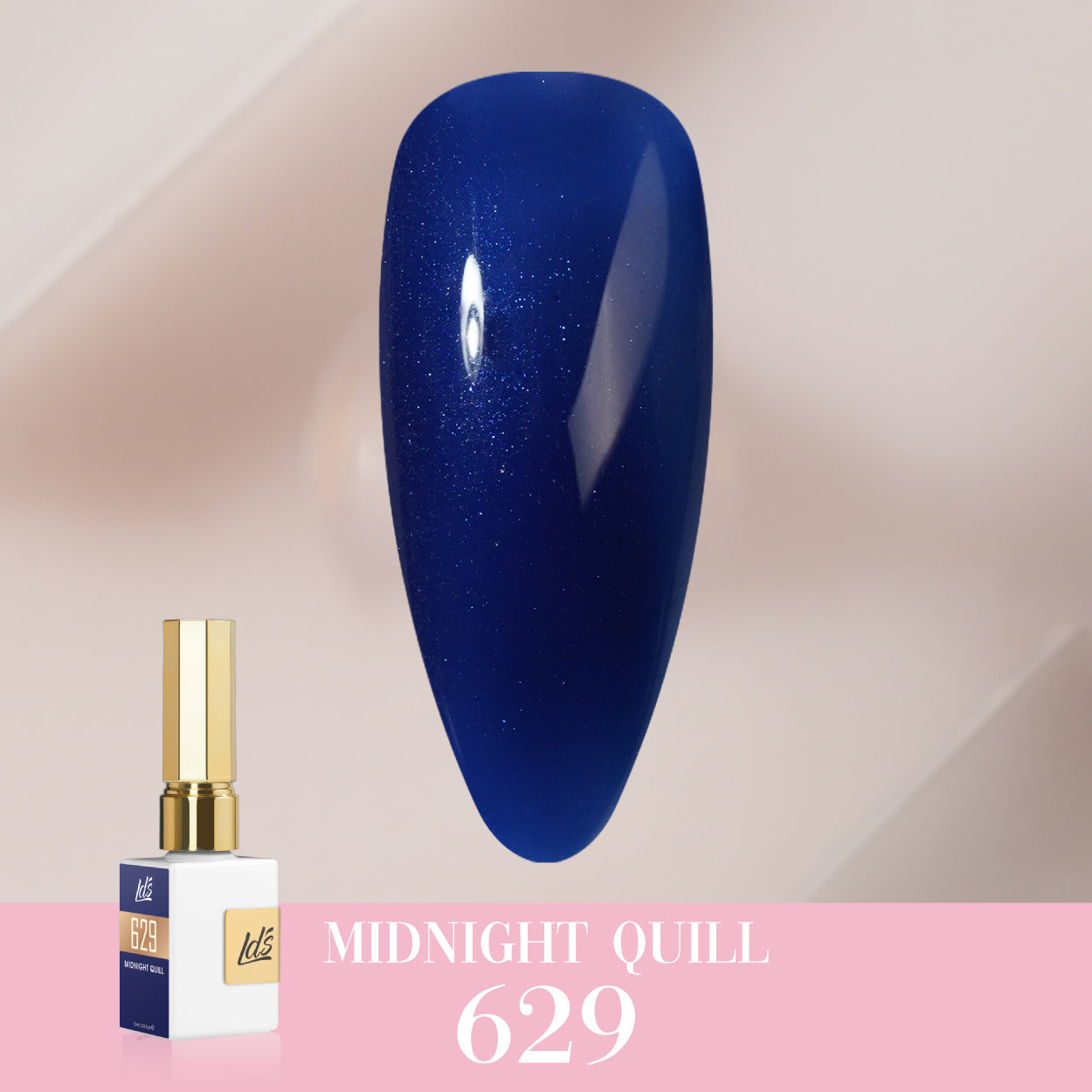 LDS Color Craze Collection - 629 Midnight Quill - Gel Polish 0.5oz