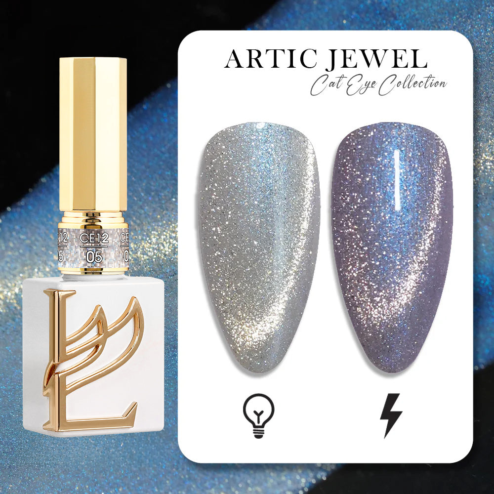 LAVIS Cat Eyes CE12 - 05 (Ver1) - Gel Polish 0.5 oz - Artic Jewel