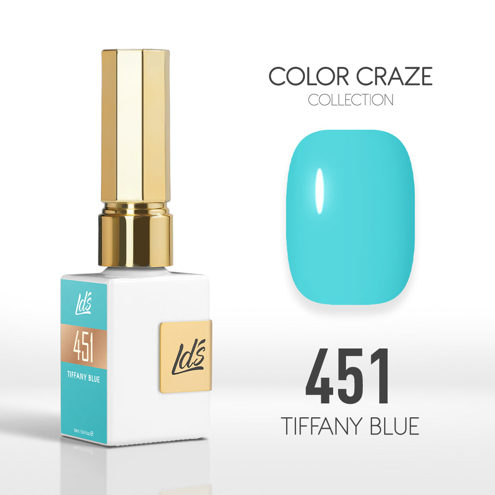 LDS Color Craze Collection - 451 Tiffany Blue - Gel Polish 0.5oz