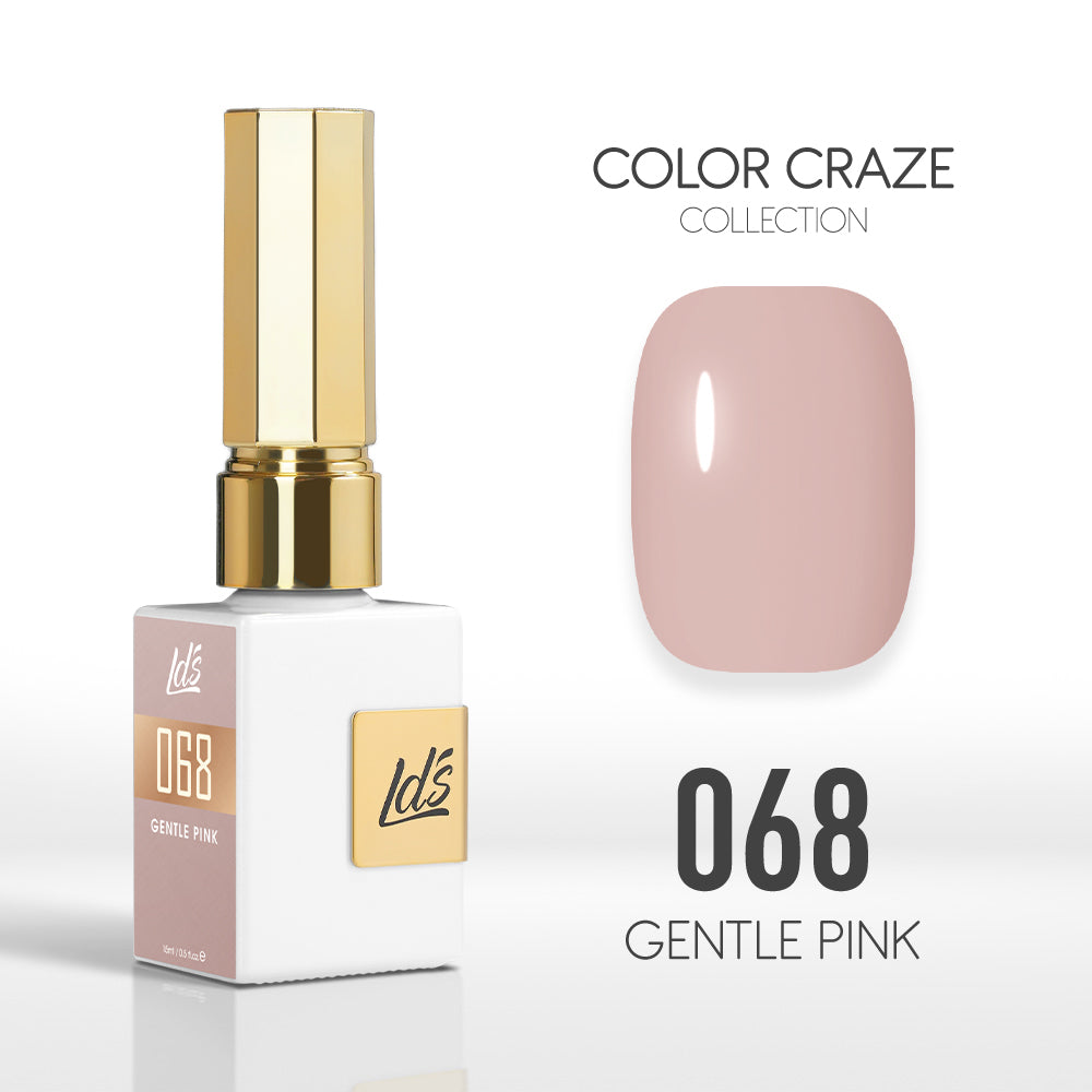 LDS Color Craze Collection - 068 Gentle Pink - Gel Polish 0.5oz