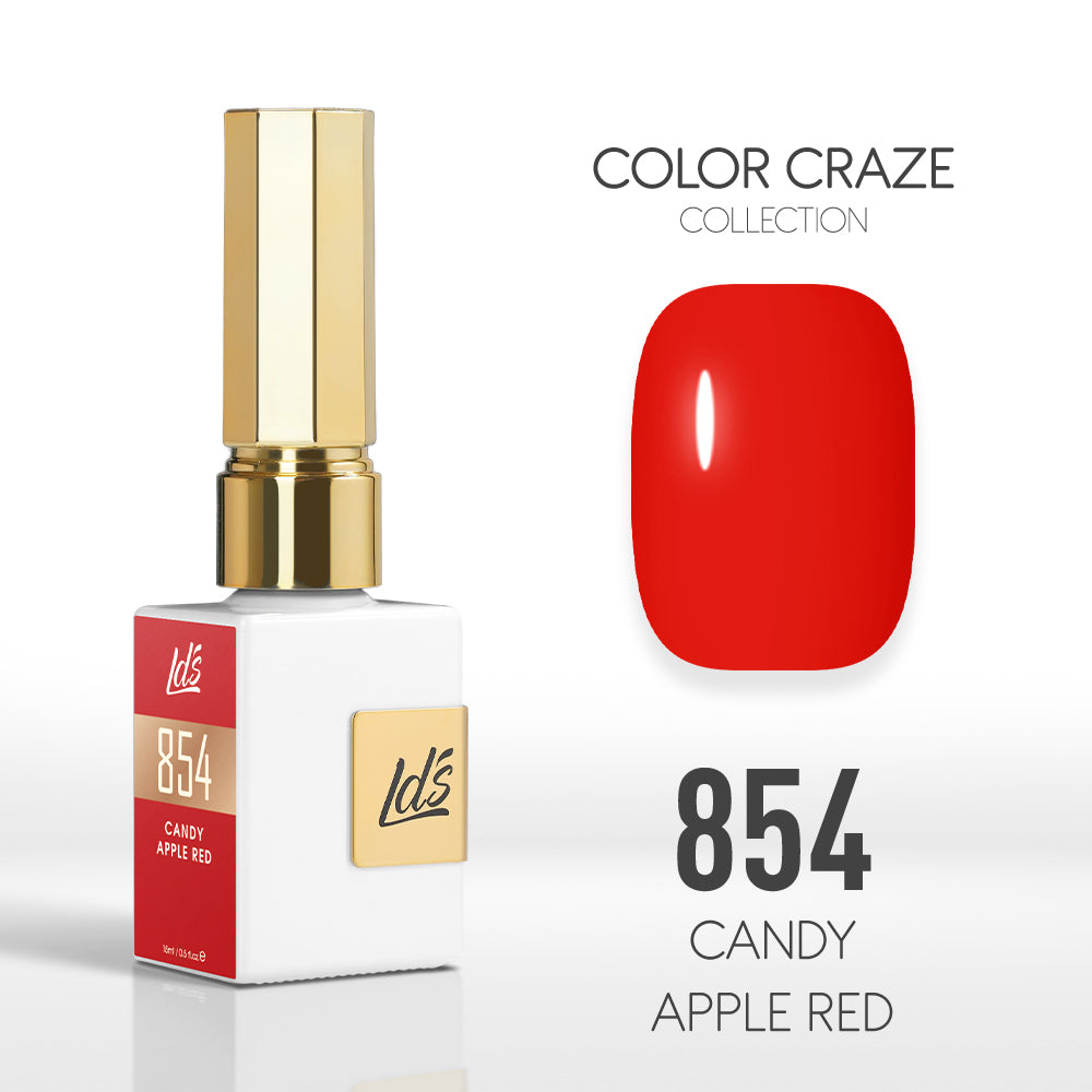 LDS Color Craze Collection - 854 Candy Apple Red - Gel Polish 0.5oz
