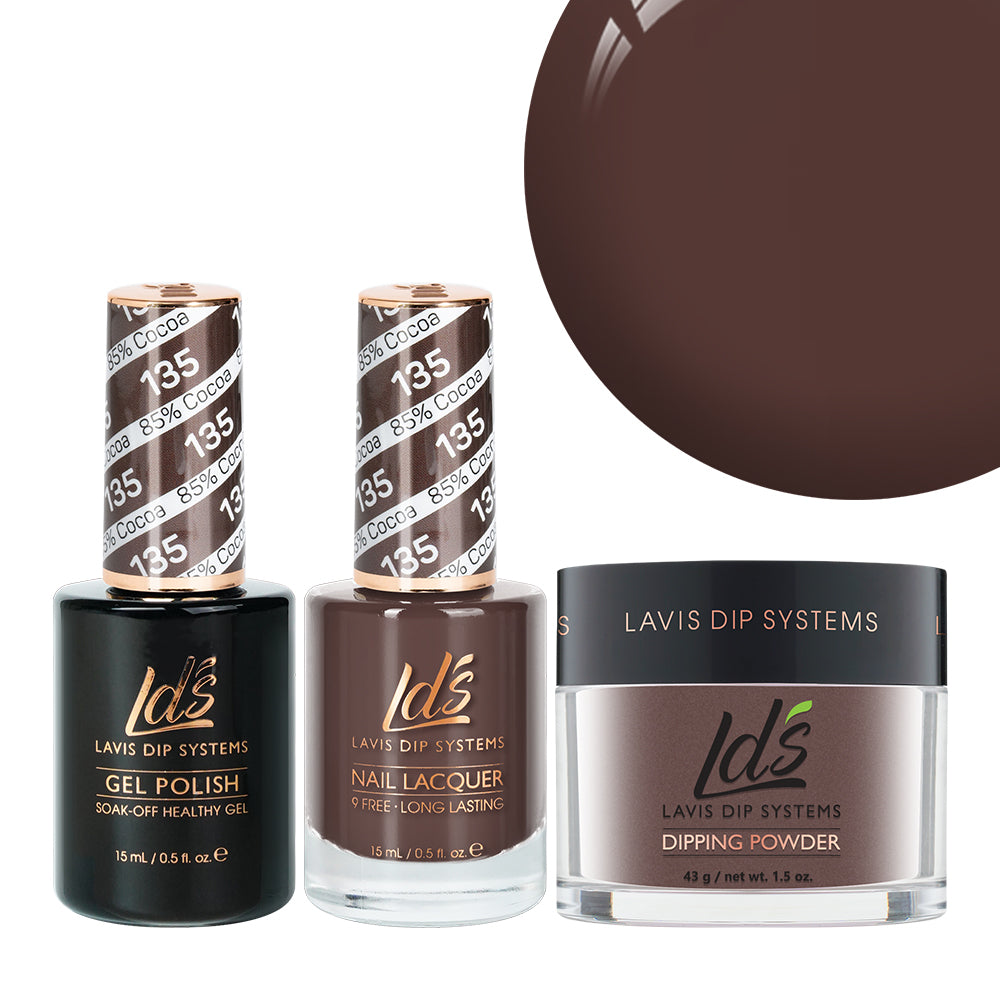 LDS 3 in 1 - 135 85% Cocoa - Dip (1.5oz), Gel & Lacquer Matching