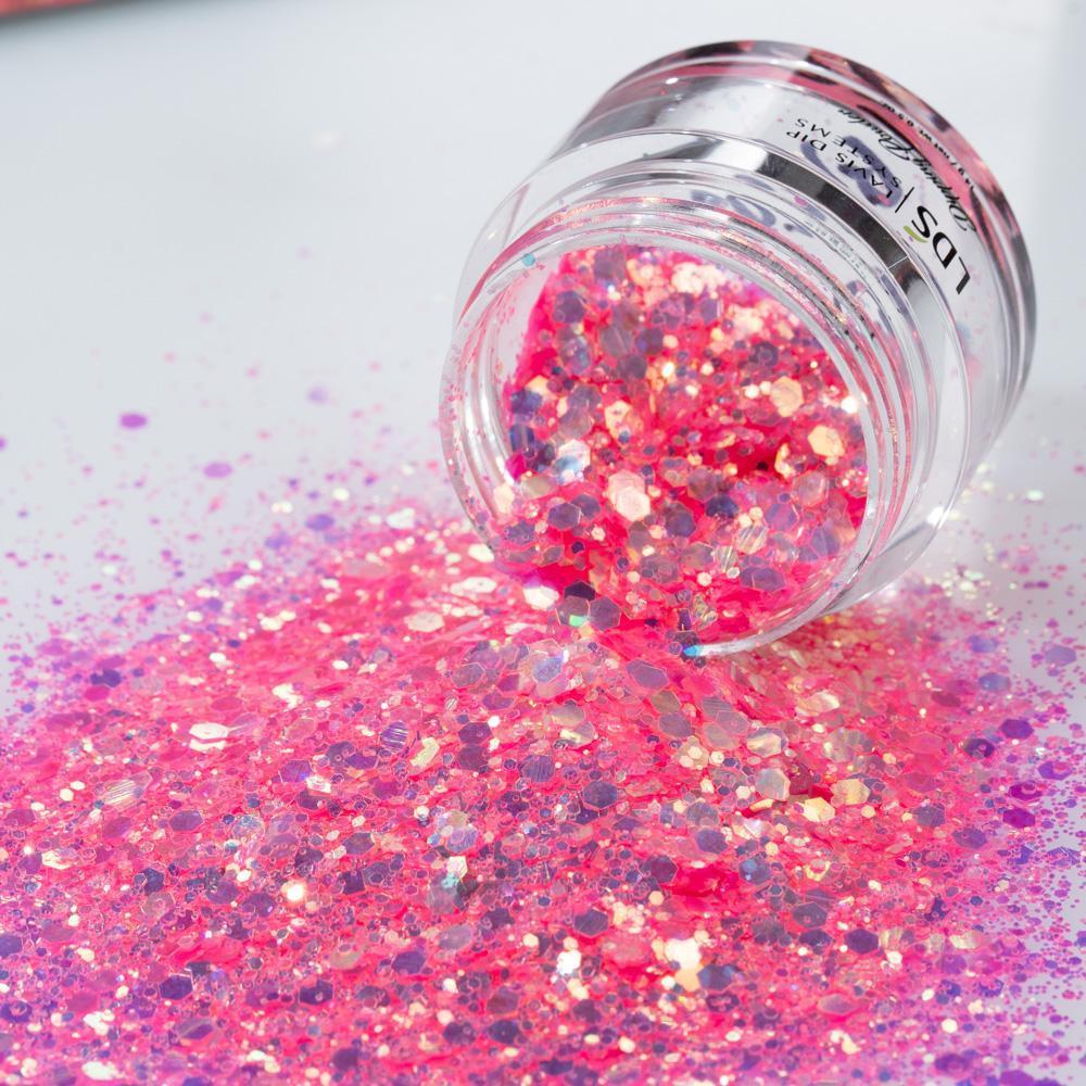 UV Nail Chunky Glitter Mix - Candy Crush Pink