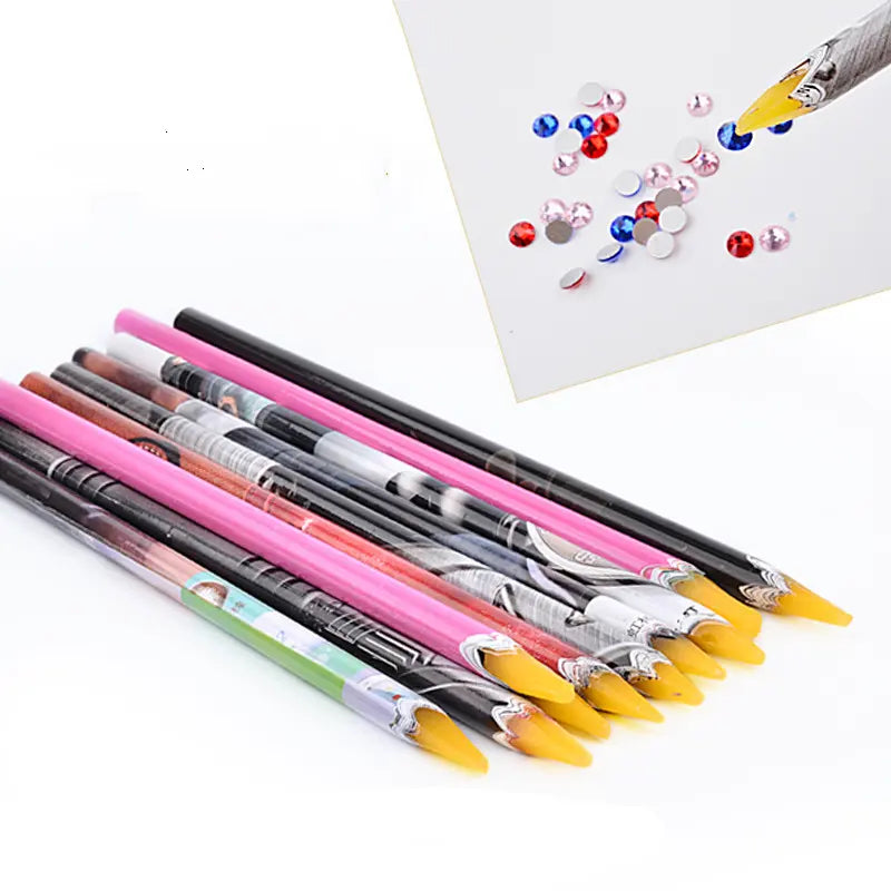 Wax Picking Picker Pencil Pen Rhinestone Gem Crystal Nail Art Tool