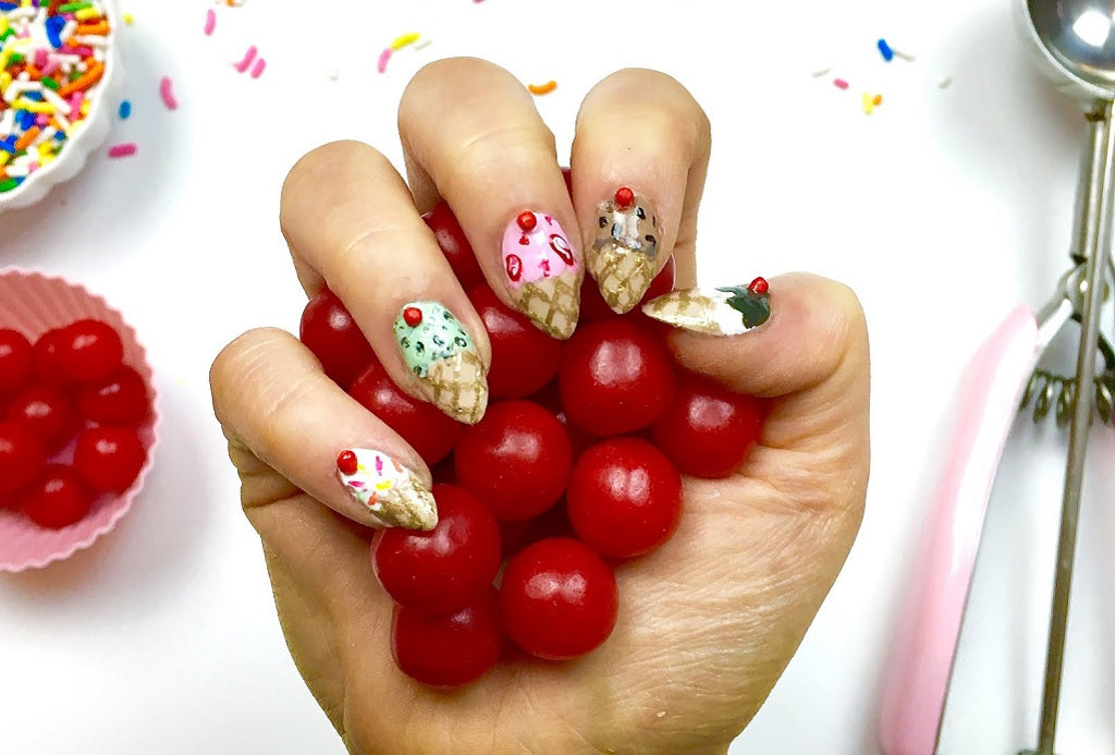 Ice Cream Nail Art Designs