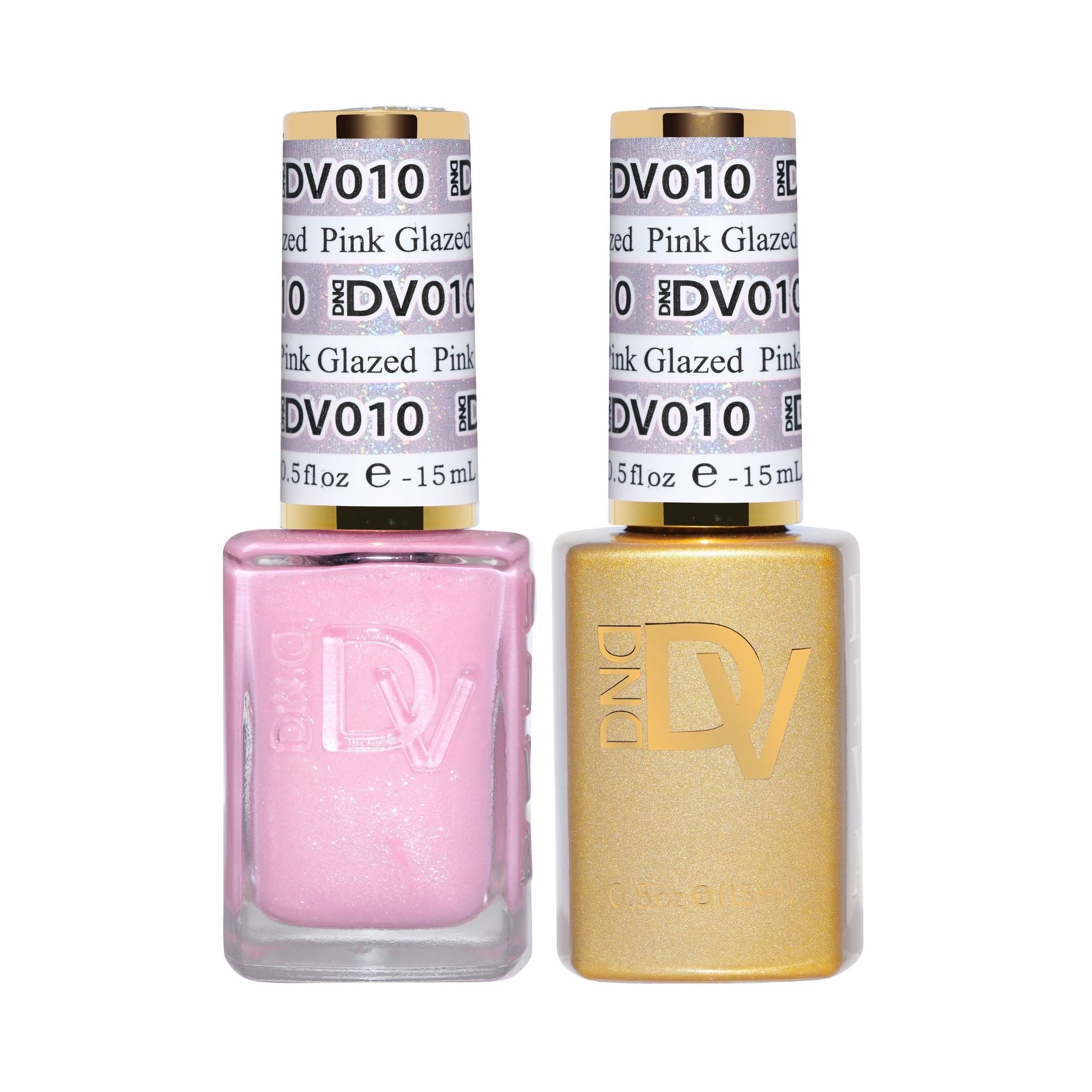 DND DV 010 Pink Glazed - DND Diva Gel Polish & Matching Nail Lacquer Duo Set