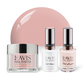 LAVIS 3 in 1 - 017 Rosewater Macaroons - Acrylic & Dip Powder, Gel & Lacquer