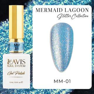 LAVIS MM01 - Gel Polish 0.5oz - Mermaid Lagoon Glitter Collection