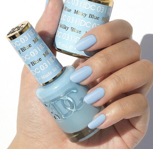 DND DC Gel Nail Polish Duo - 031 Blue Colors - Milky Blue