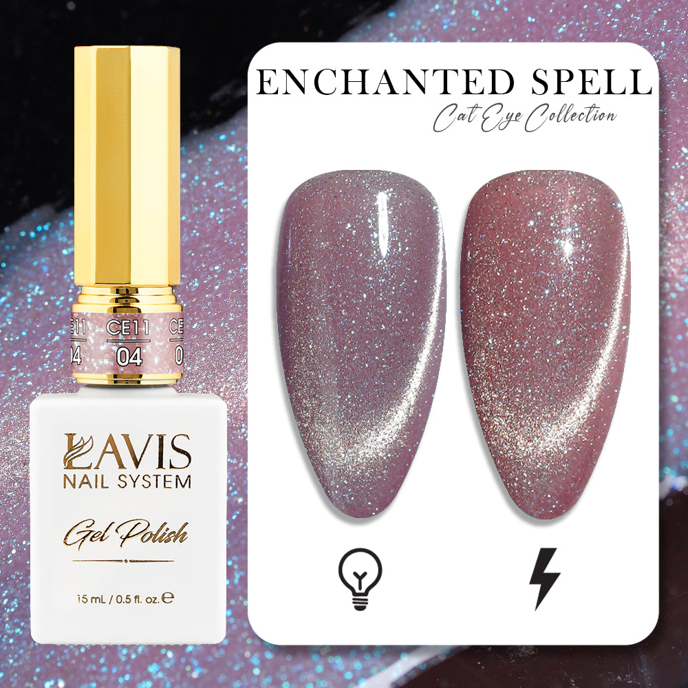 LAVIS Cat Eyes CE11 - 04 - Gel Polish 0.5 oz - Enchanted Spell Collection