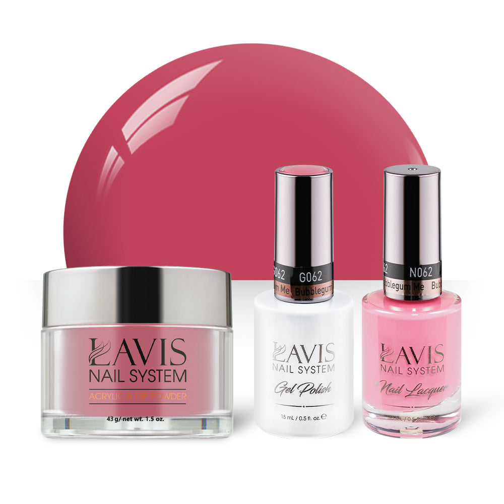 LAVIS 3 in 1 - 062 Bubblegum Me - Acrylic & Dip Powder, Gel & Lacquer