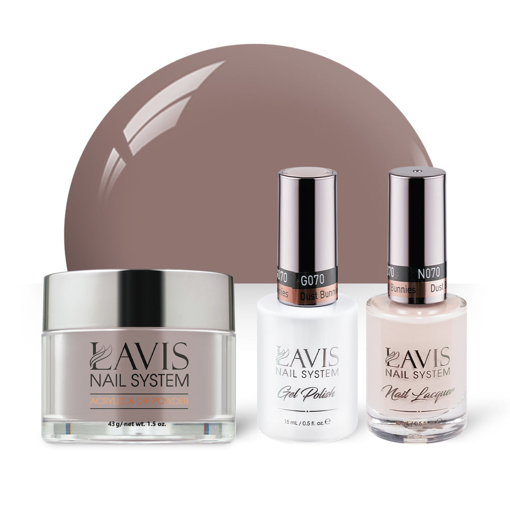 LAVIS 3 in 1 - 070 Dust Bunnies - Acrylic & Dip Powder, Gel & Lacquer