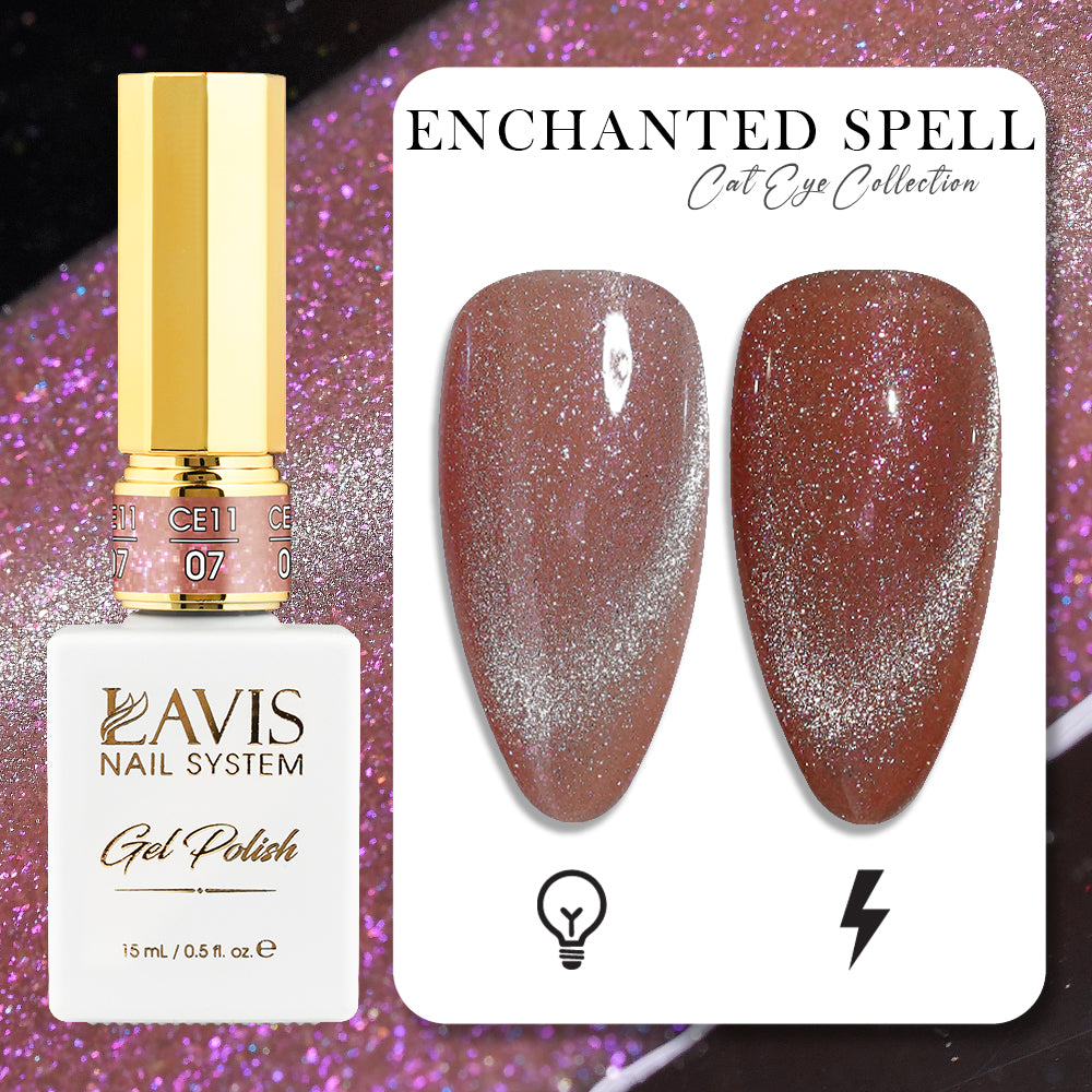 LAVIS Cat Eyes CE11 - 07 - Gel Polish 0.5 oz - Enchanted Spell Collection