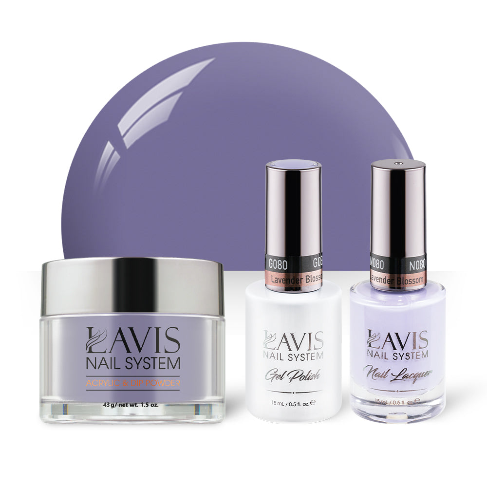 LAVIS 3 in 1 - 080 Lavender Blossom - Acrylic & Dip Powder, Gel & Lacquer