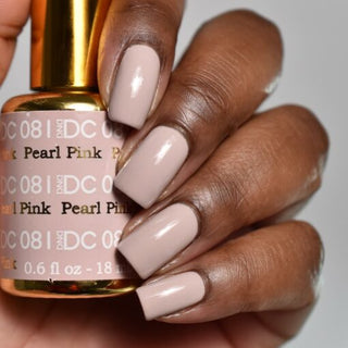 DND DC Gel Nail Polish Duo - 081 Gray Colors - Pearl Pink