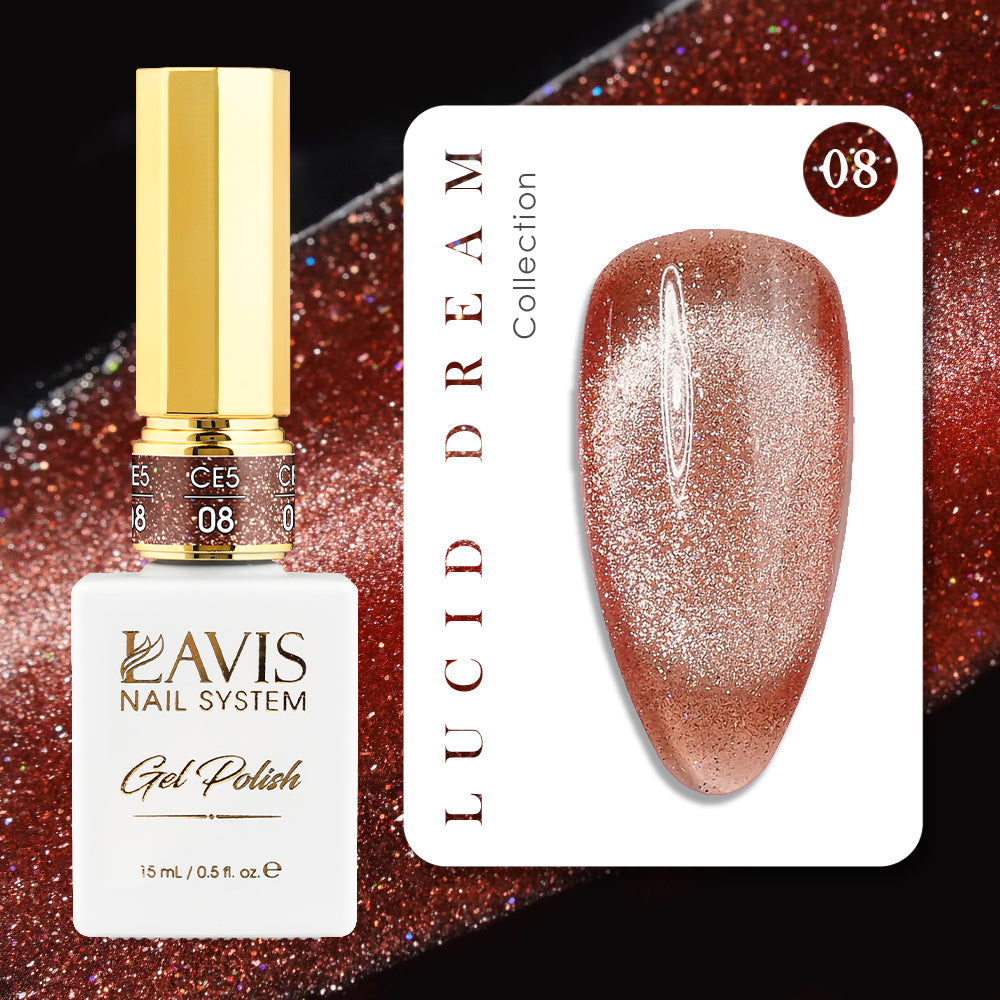 LAVIS Cat Eyes CE5 (Ver1) - Set 12 Gel Polish 0.5 oz - Lucid Dream Collection