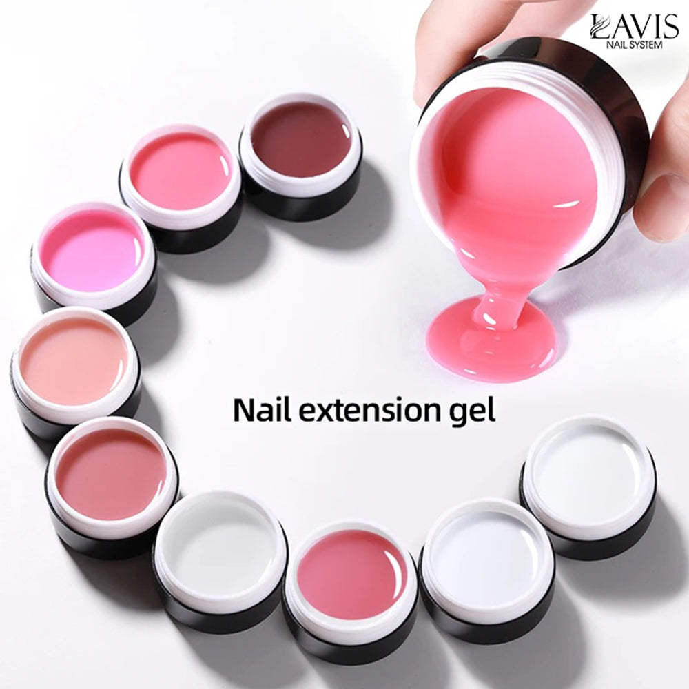 LAVIS J08 - Builder Gel In The Jar 15g - Nude Pink