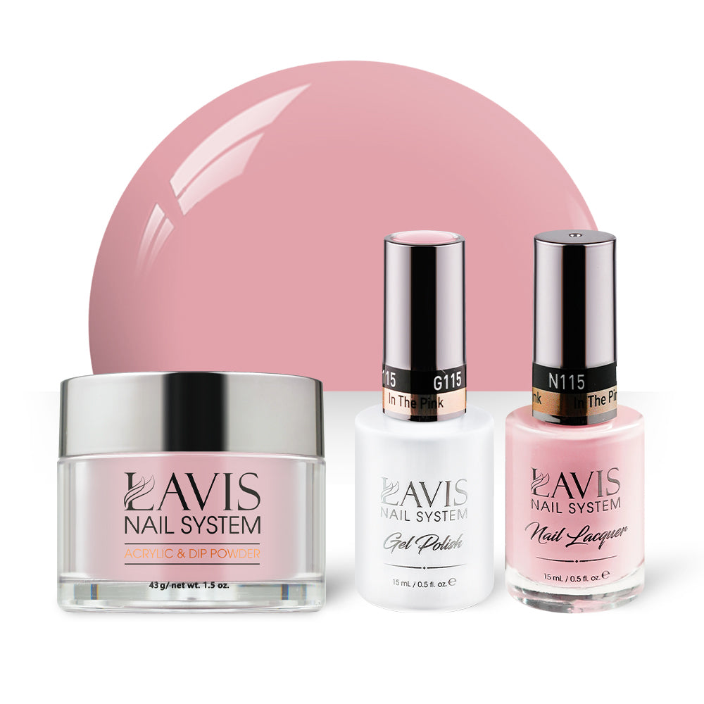 LAVIS 3 in 1 - 115 In The Pink - Acrylic & Dip Powder, Gel & Lacquer