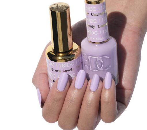 DND DC Gel Nail Polish Duo - 119 Purple Colors - Frosty Taro