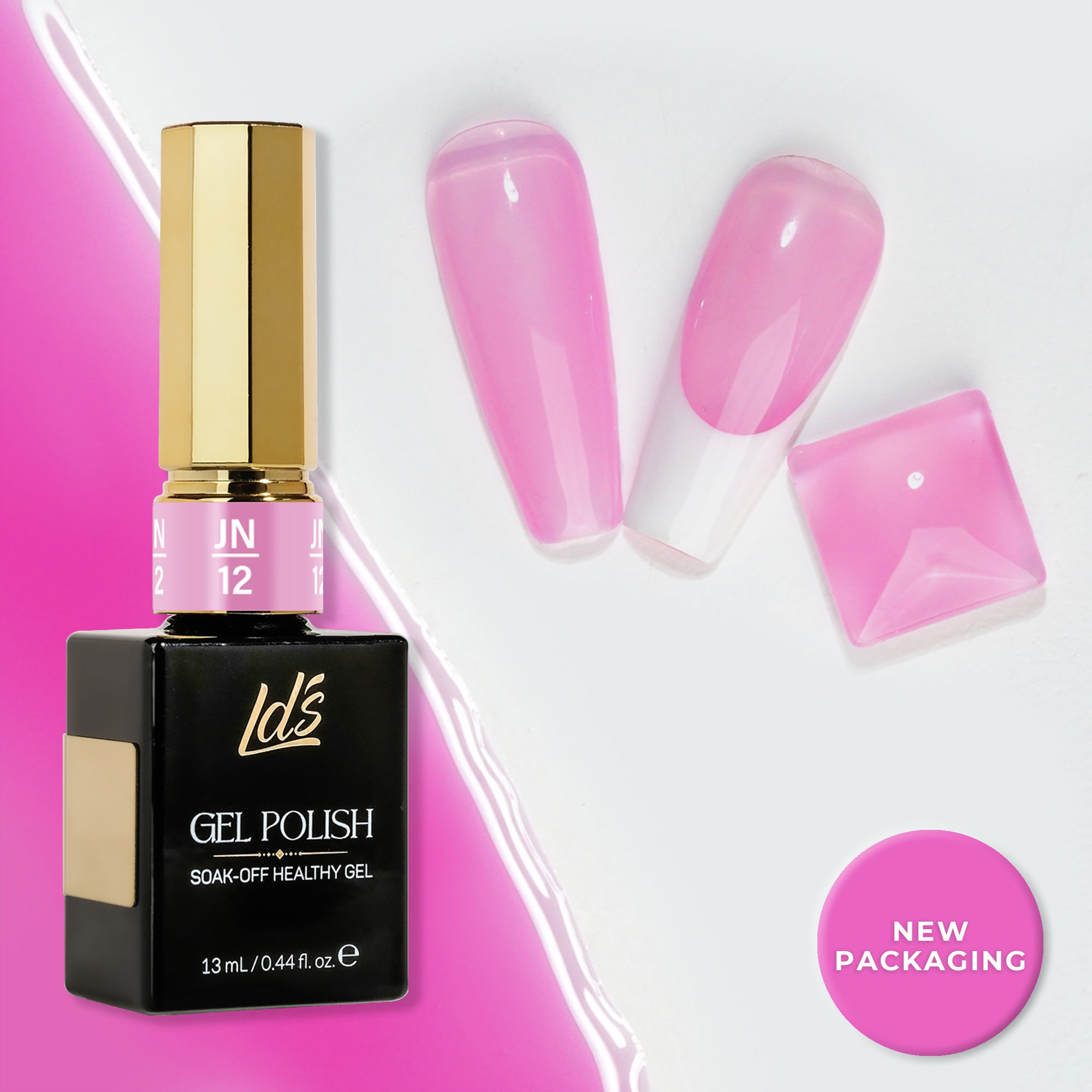 Jelly Gel Polish Colors - LDS 12 Hint of Violet - Nude Collection