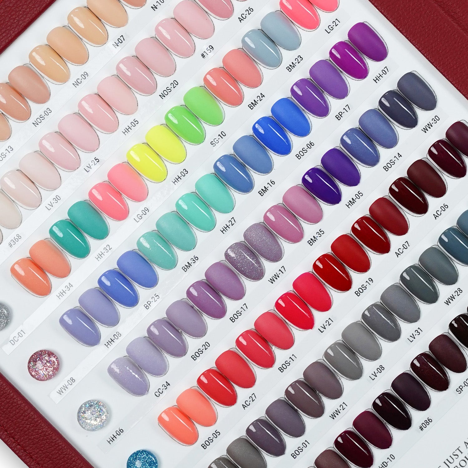 SNS Pro Dipping Powder - Set 144 Colors - Burgundy Collection