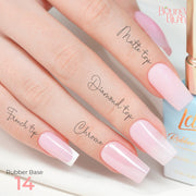 LDS Rubber Base Gel - RB-14 - GEL POLISH 0.5 OZ - Bouncy Blush Collection