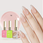 LAVIS Builder Gel in the Bottle Kit 3: 14-Pink Press, Base, Top - 15ml