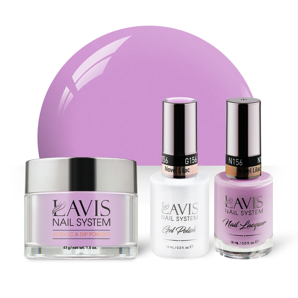 LAVIS 3 in 1 - 156 Novel Lilac - Acrylic & Dip Powder, Gel & Lacquer