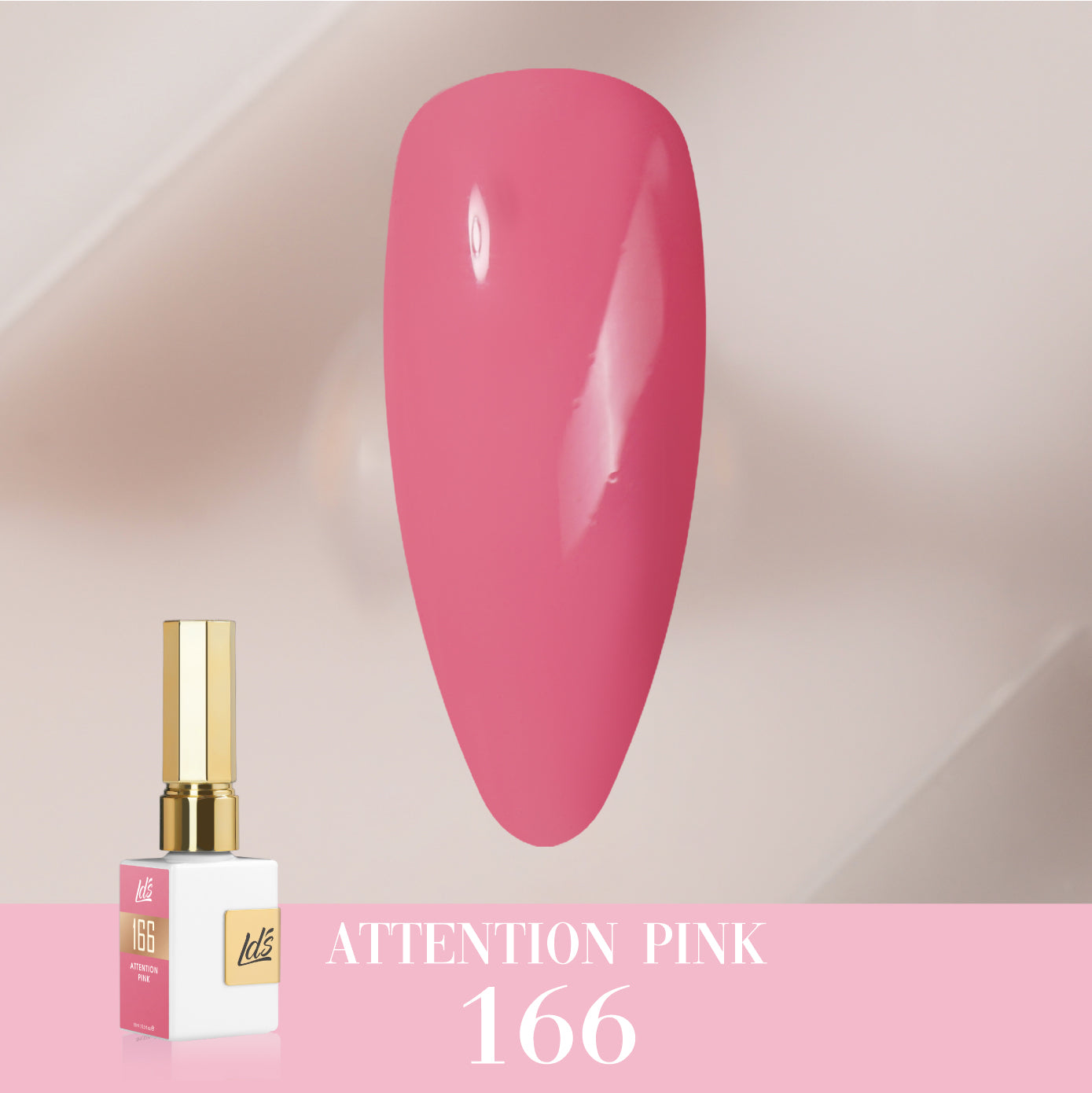 LDS Color Craze Collection - 166 Attention Pink - Gel Polish 0.5oz