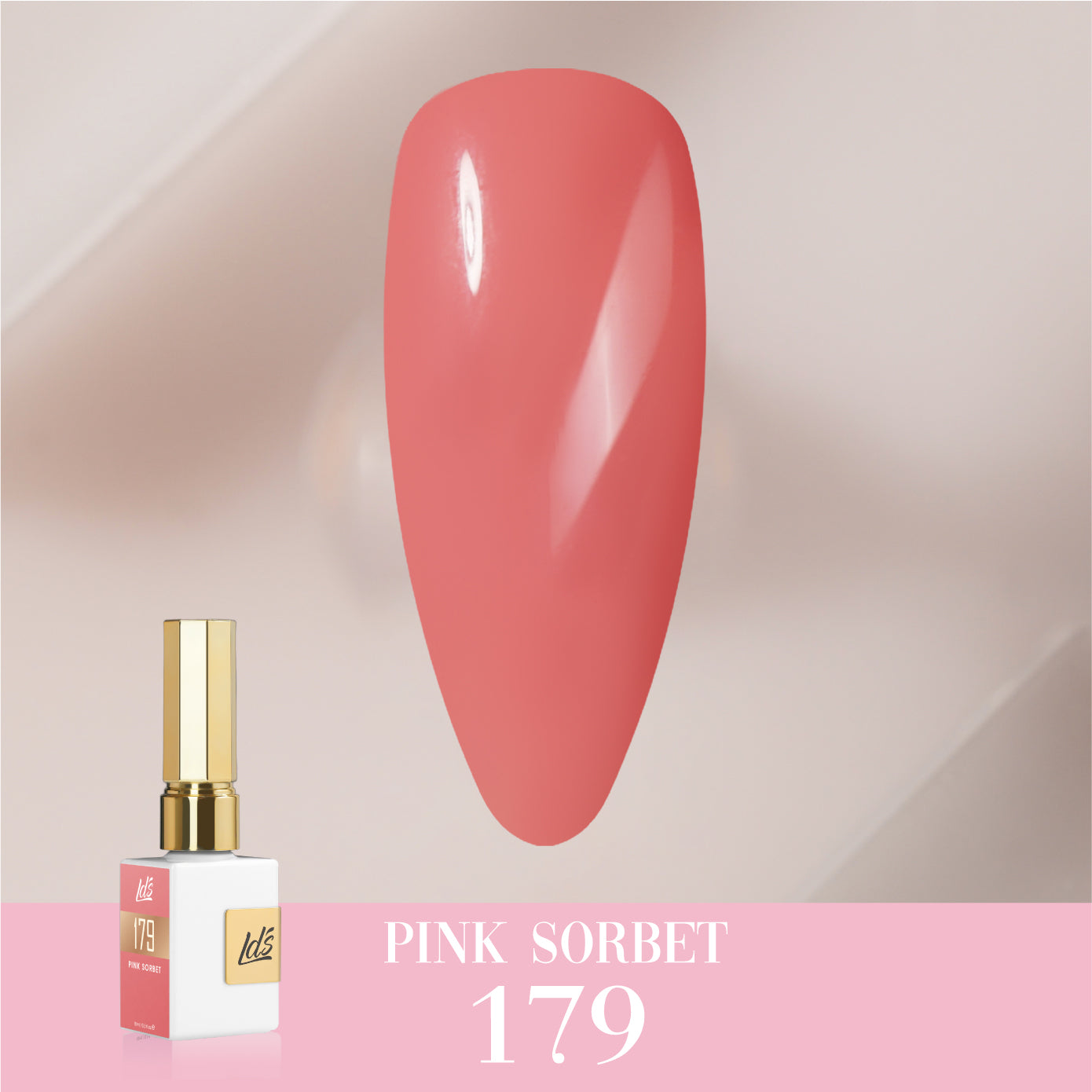 LDS Color Craze Collection - 179 Pink Sorbet - Gel Polish 0.5oz