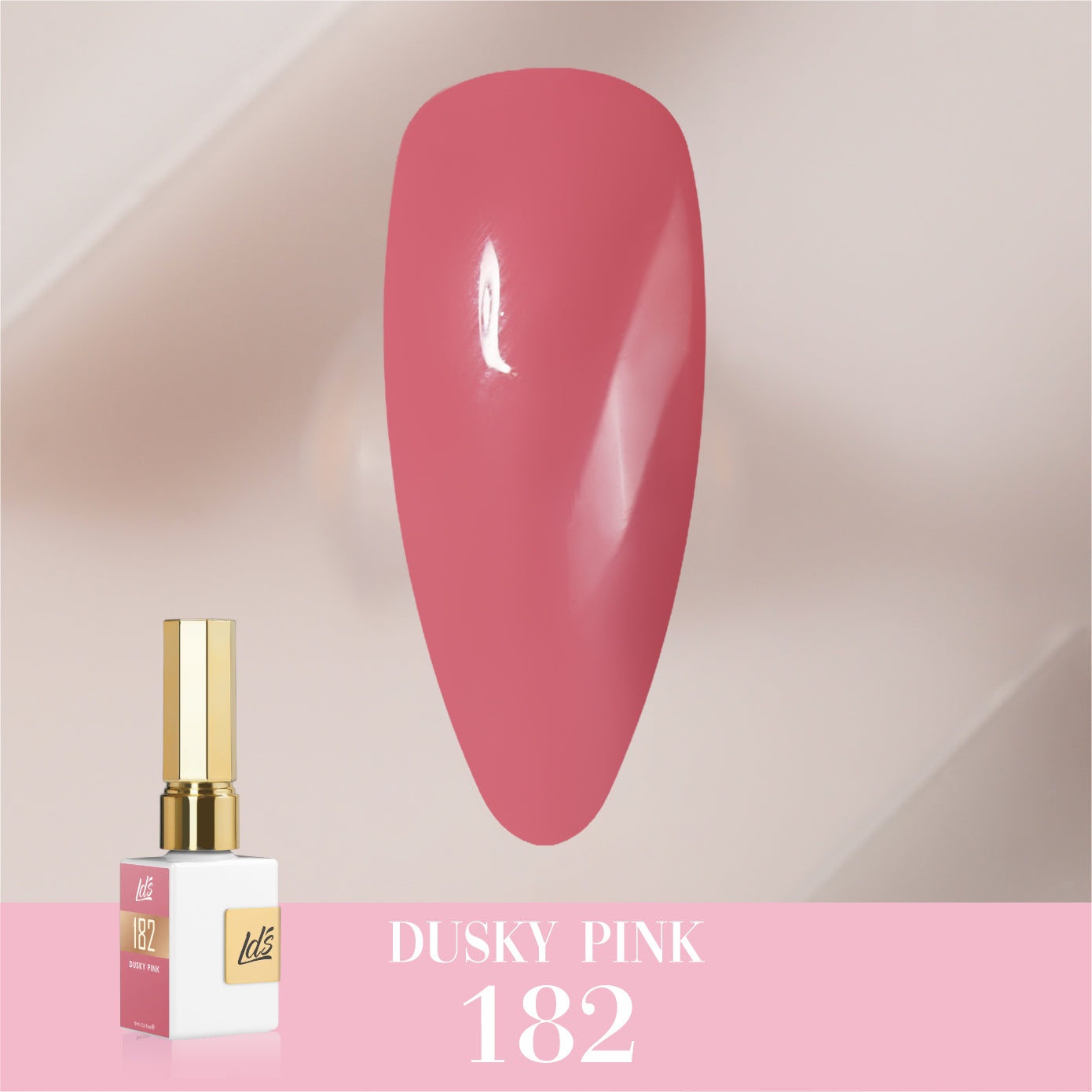 LDS Color Craze Collection - 182 Dusky Pink - Gel Polish 0.5oz