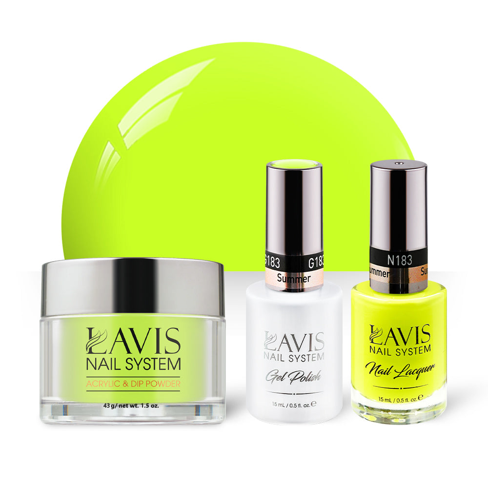 LAVIS 3 in 1 - 183 Summer - Acrylic & Dip Powder, Gel & Lacquer