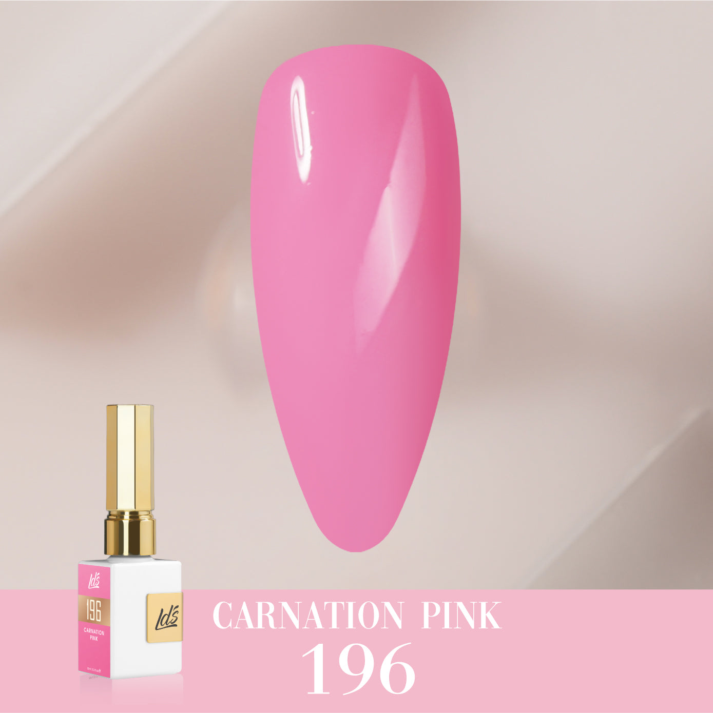 LDS Color Craze Collection - 196 Carnation Pink - Gel Polish 0.5oz