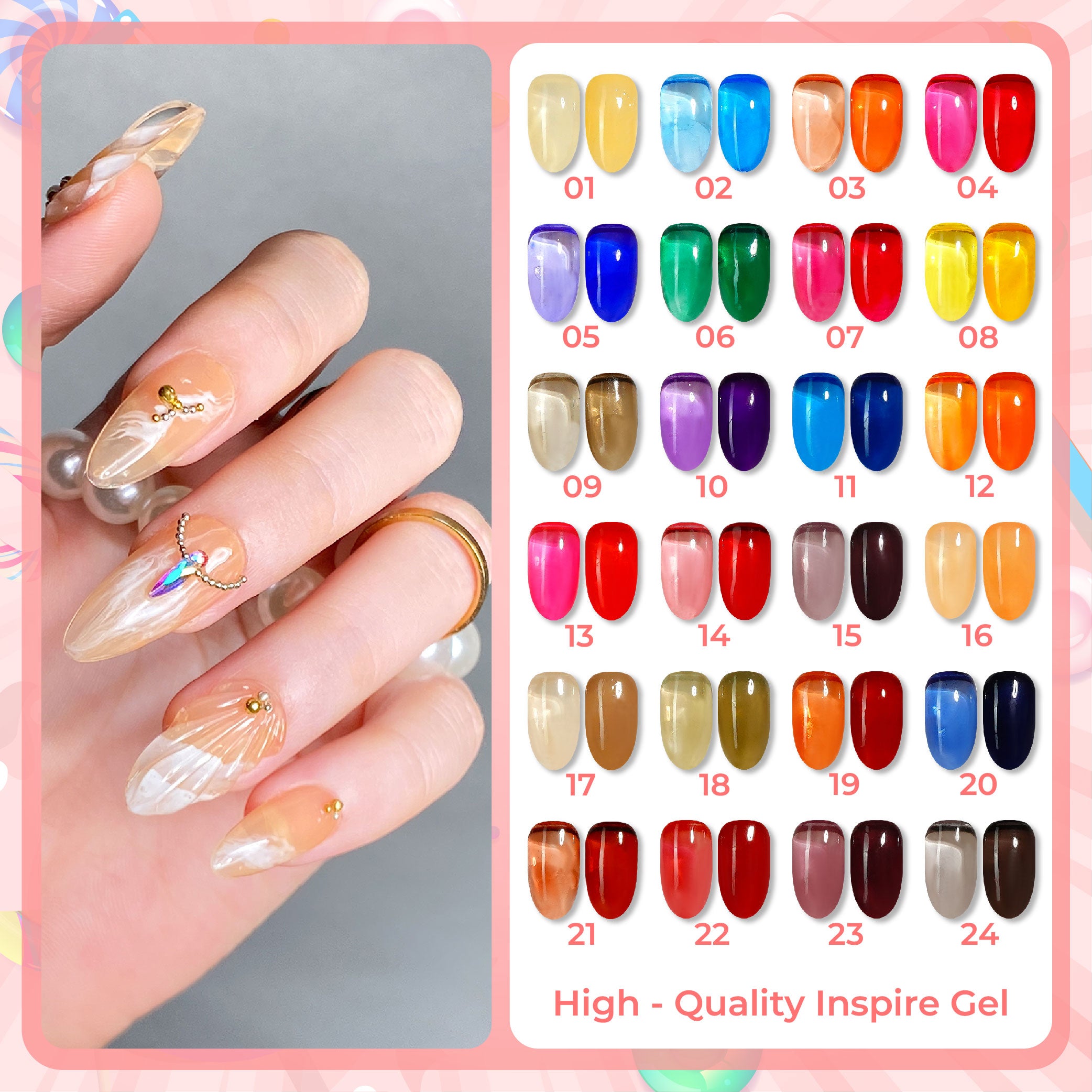 LAVIS J02-02 - Gel Polish 0.5oz - Candy Jelly Collection