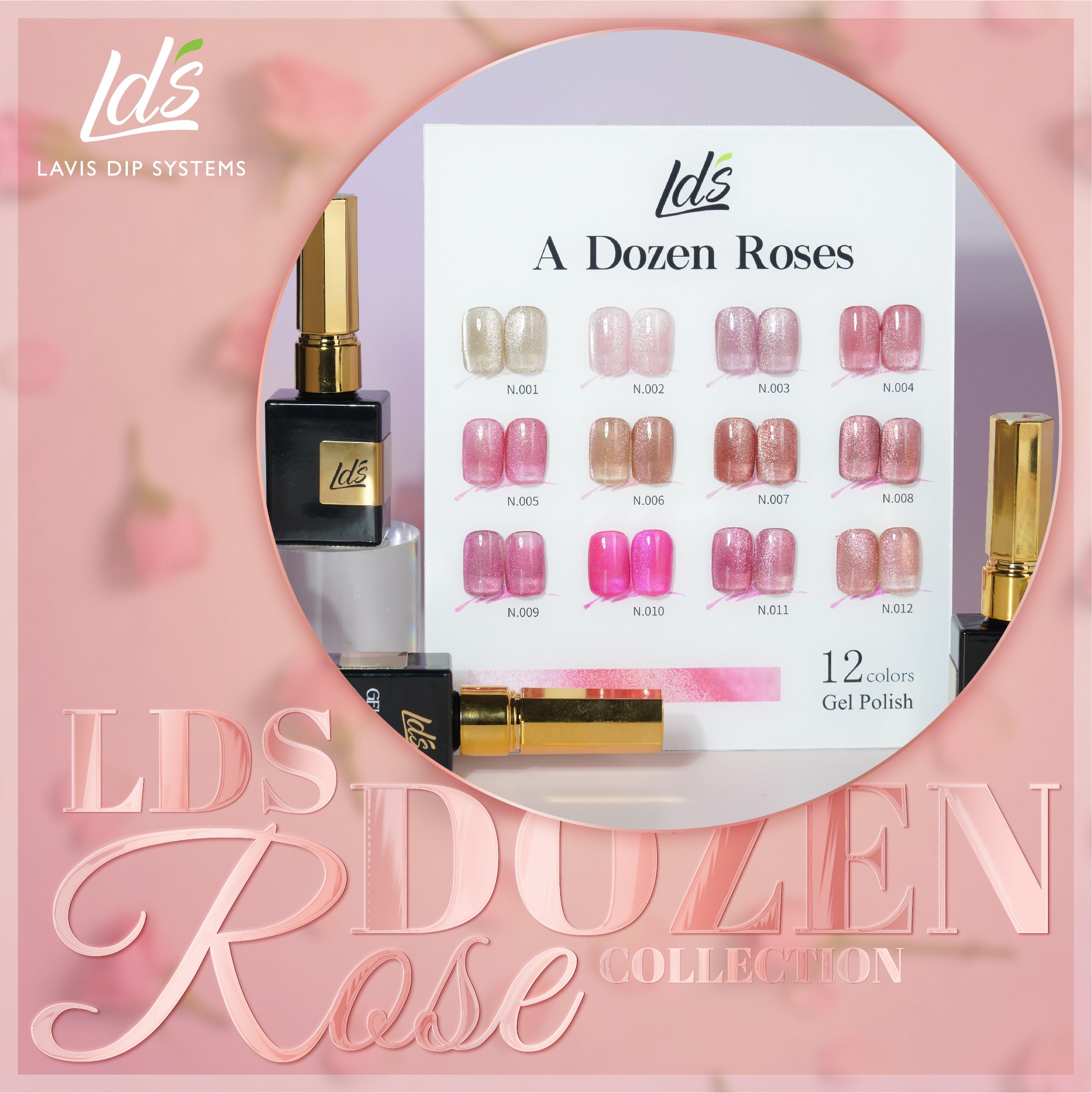LDS DR12 - Gel Polish 0.5 oz - Dozen Rose Collection