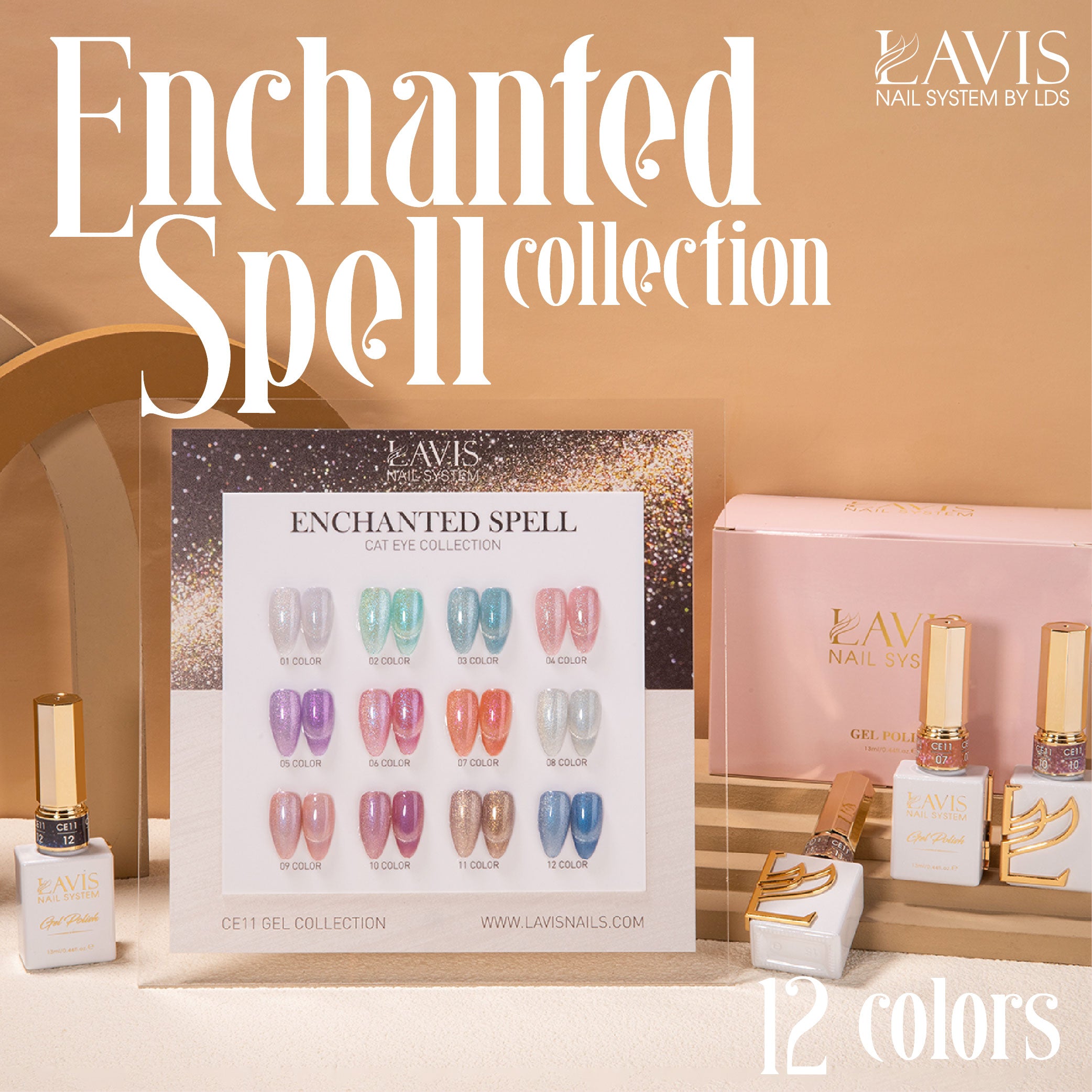 LAVIS Cat Eyes CE11 - 12 - Gel Polish 0.5 oz - Enchanted Spell Collection