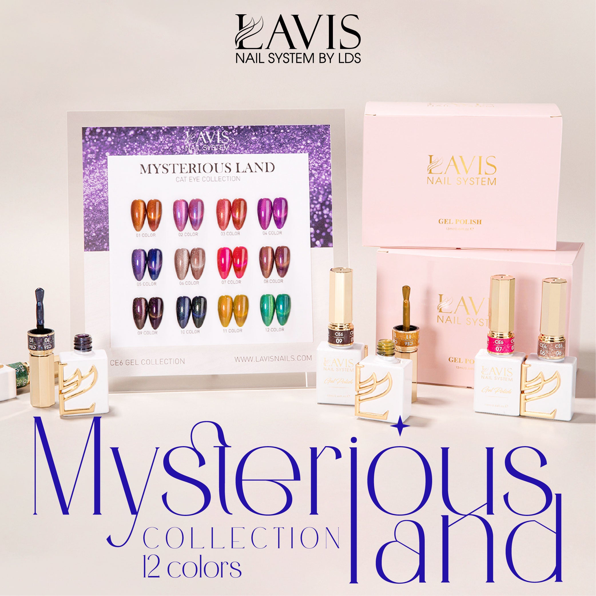 LAVIS Cat Eye CE6 - 12 - Gel Polish 0.5 oz - Mysterious Land Collection