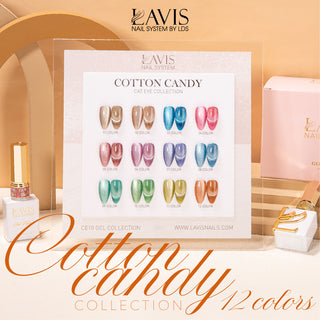 LAVIS Cat Eyes CE10 - 06 - Gel Polish 0.5 oz - Cotton Candy Collection