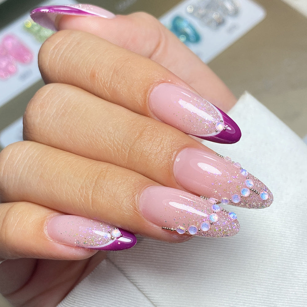 LDS Color Craze Gel Nail Polish - 974 It Girl - Glitter Gel - 0.5oz