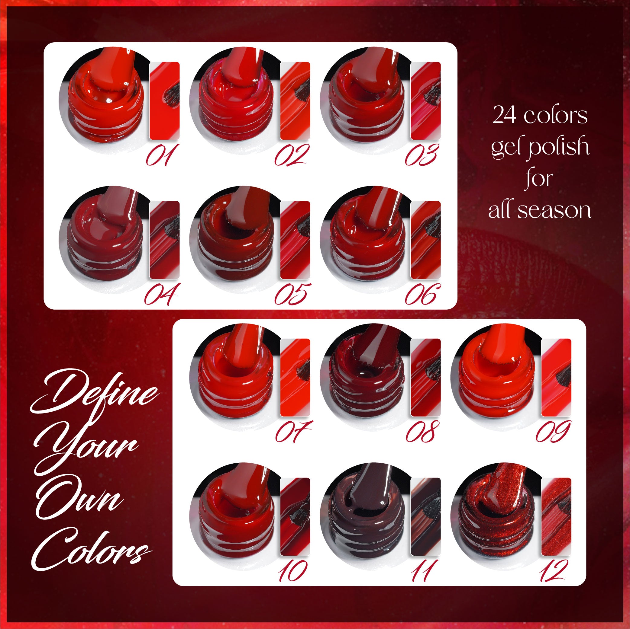 LAVIS C02 - 09 - Gel Polish 0.5 oz - Scarlet Bloom Collection