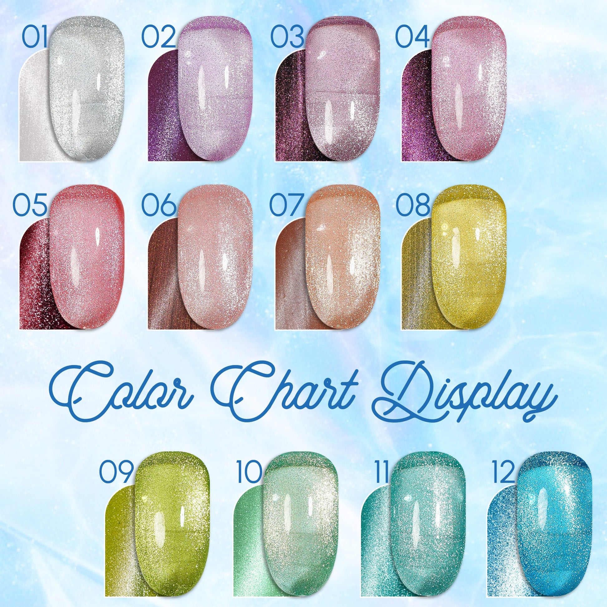 LAVIS Cat Eyes CE6 - 12 (Ver2)- Gel Polish 0.5 oz - Prism Pop Collection