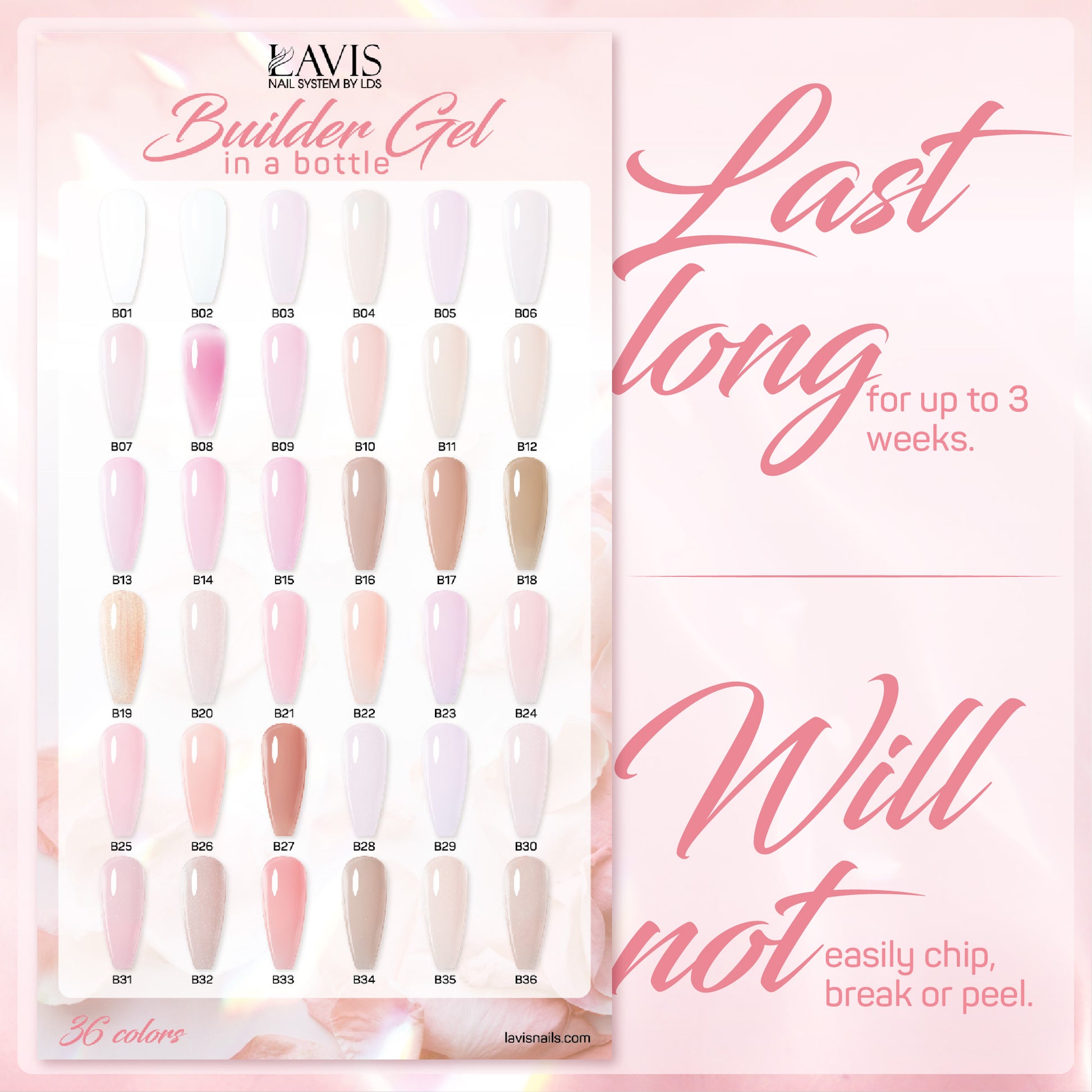 LAVIS Builder Gel In The Bottle - B06 - Gel Polish 15ml