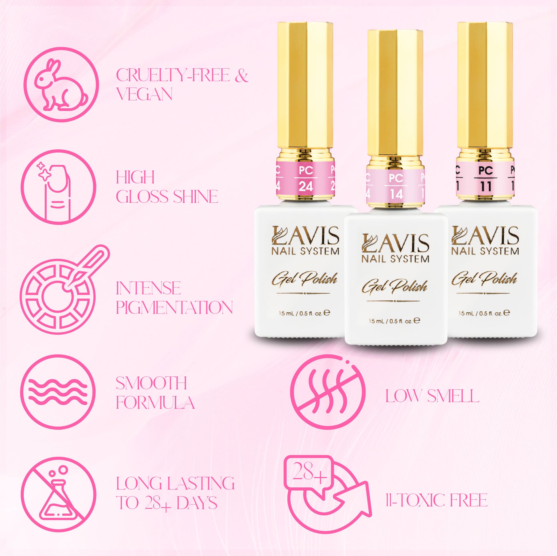 LAVIS Gel P03 Pink Collection