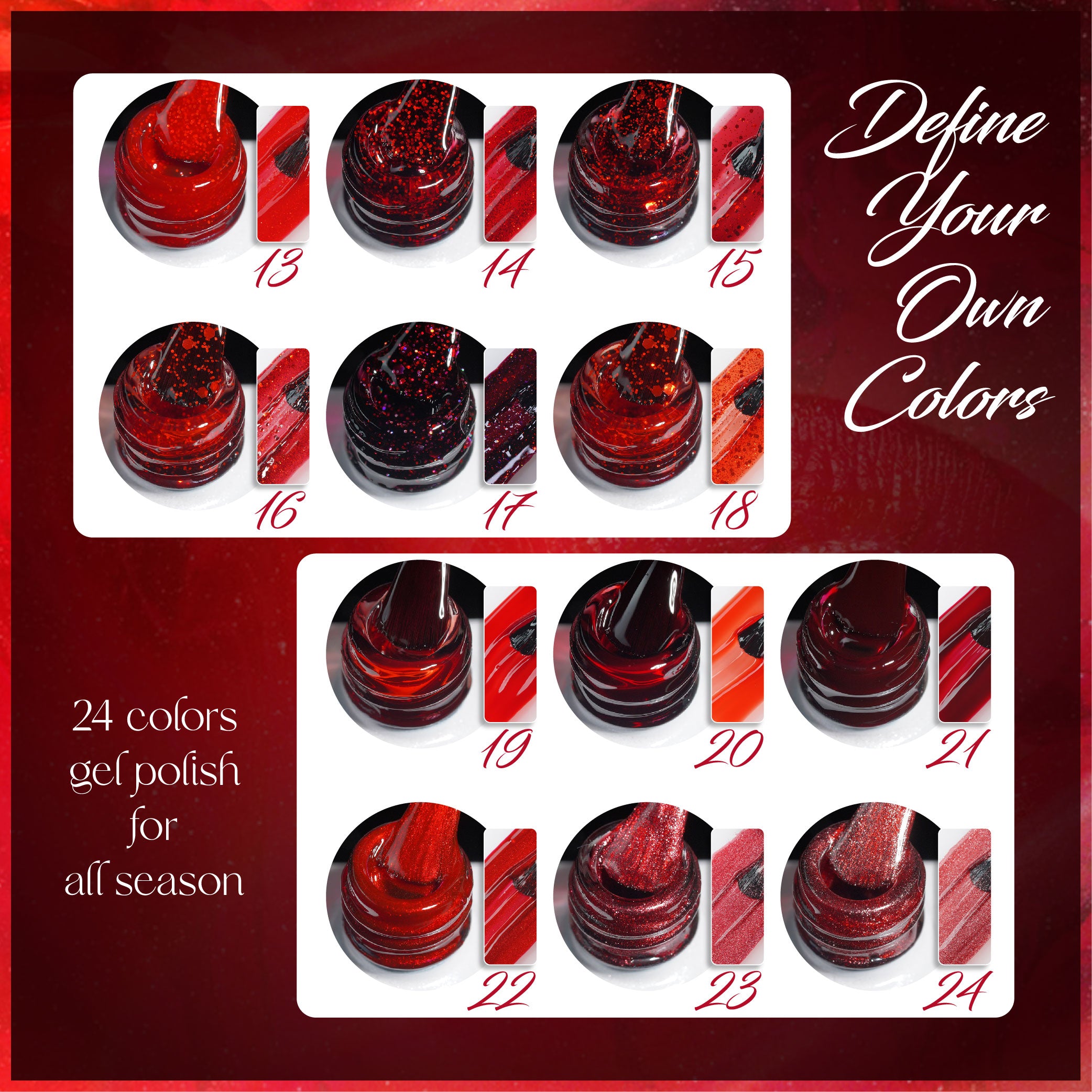 LAVIS C02 - 06 - Gel Polish 0.5 oz - Scarlet Bloom Collection