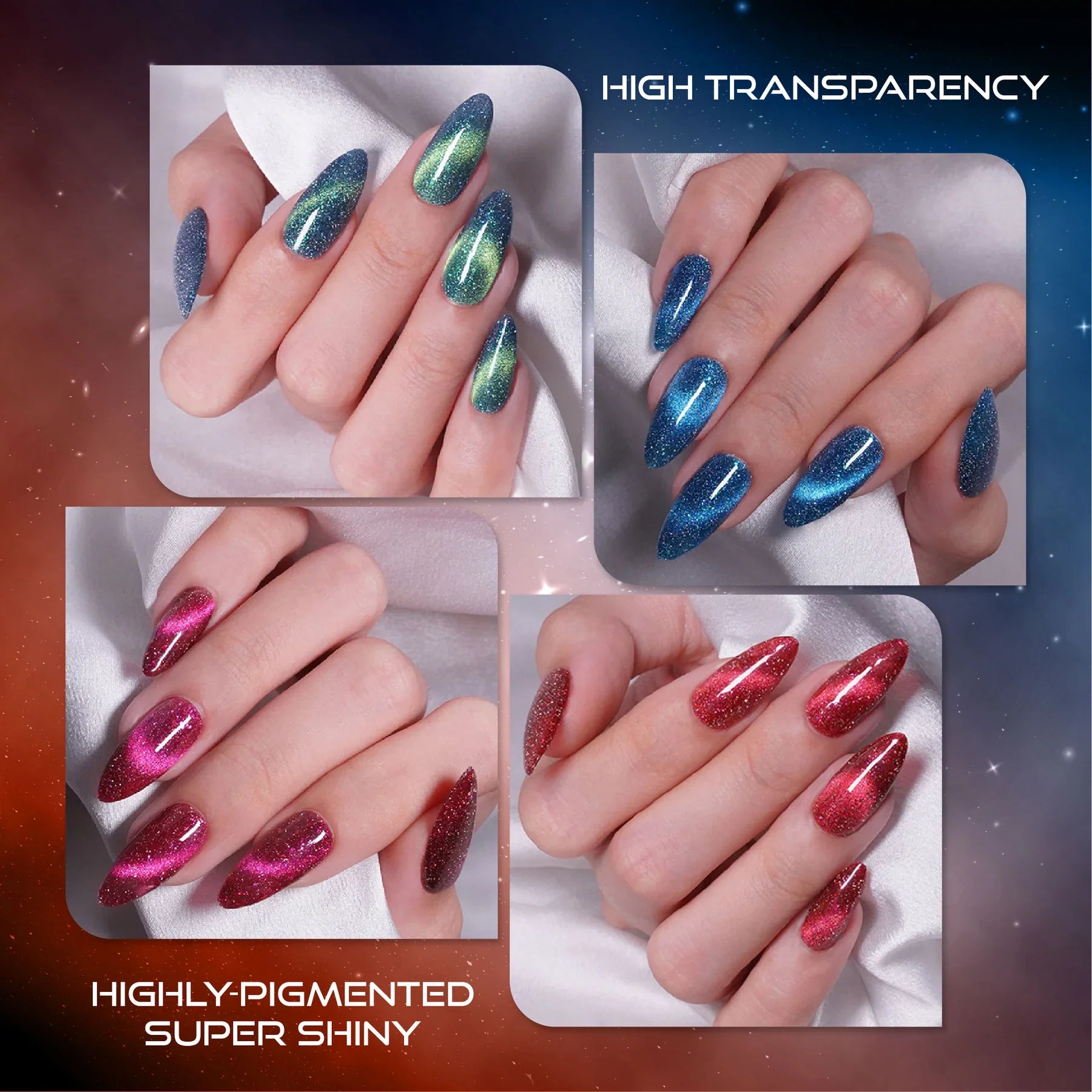 LAVIS Cat Eyes CE14 - 02 (Ver2) - Gel Polish 0.5 oz - Cosmic Voltage Collection