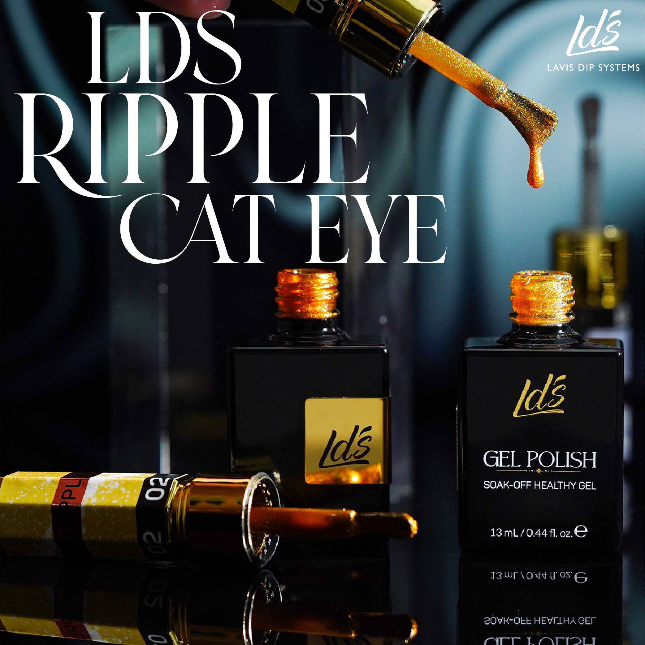 LDS Ripple Cat Eye - 02 - Gel Polish 0.5 oz - Ripple Cat Eye Collection